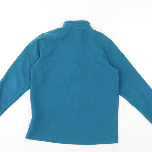 DECATHLON Girls Blue Polyester Pullover Sweatshirt Size 10 Years Pullover - Quarter-Zip