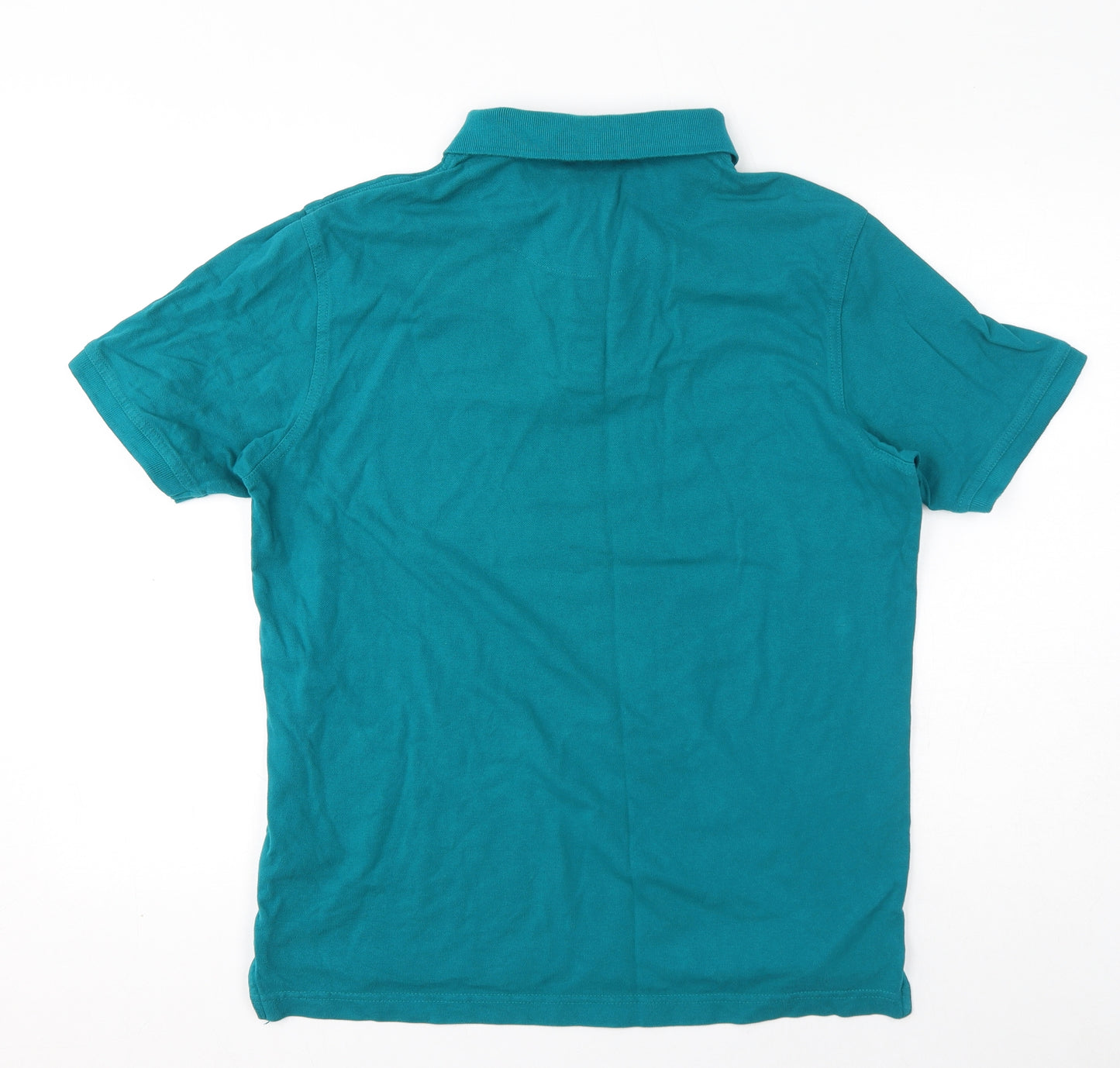 Pierre Cardin Mens Blue 100% Cotton Polo Size L Collared Pullover