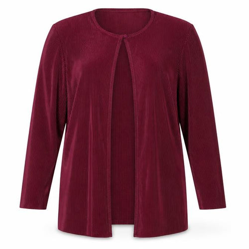 Compliments Womens Purple Round Neck Polyester Cardigan Jumper Size 16 - Size 16-18