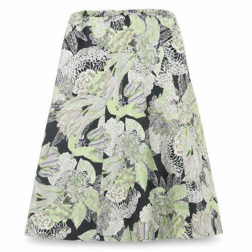 Marks and Spencer Womens Green Floral Polyester A-Line Skirt Size 8