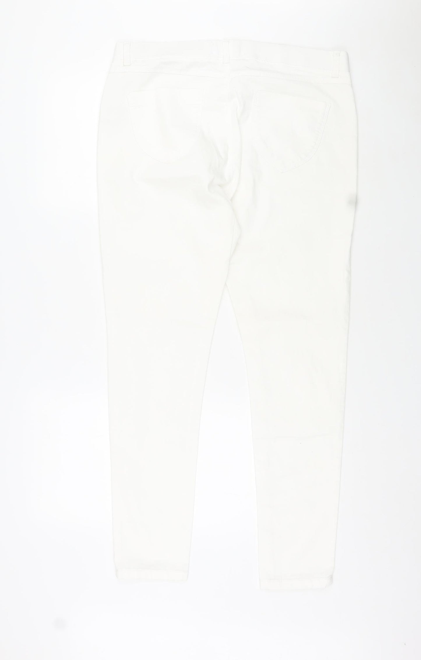 Dorothy Perkins Womens White Cotton Jegging Jeans Size 16 L29 in Regular