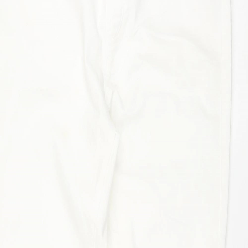 Dorothy Perkins Womens White Cotton Jegging Jeans Size 16 L29 in Regular