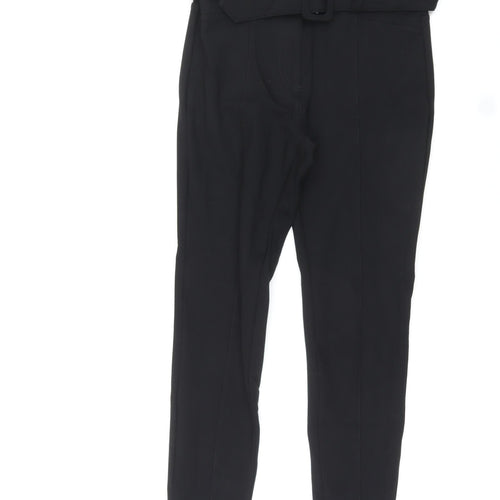 NEXT Womens Black Viscose Dress Pants Trousers Size 8 L25 in Regular Zip