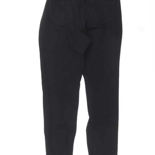 NEXT Womens Black Viscose Dress Pants Trousers Size 8 L25 in Regular Zip