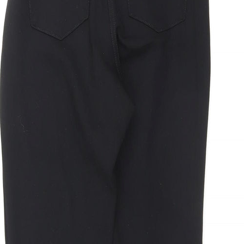 NEXT Womens Black Viscose Dress Pants Trousers Size 8 L25 in Regular Zip