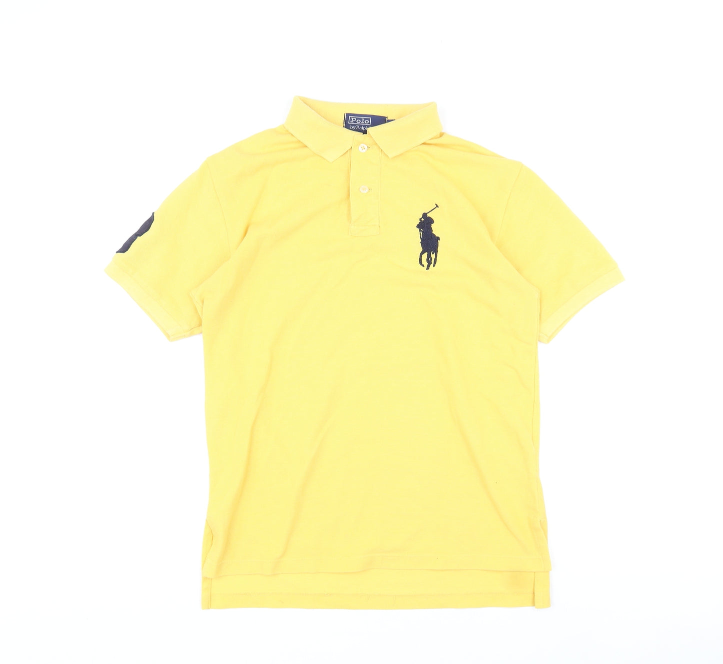Polo Ralph Lauren Mens Yellow Cotton Polo Size S Collared Pullover