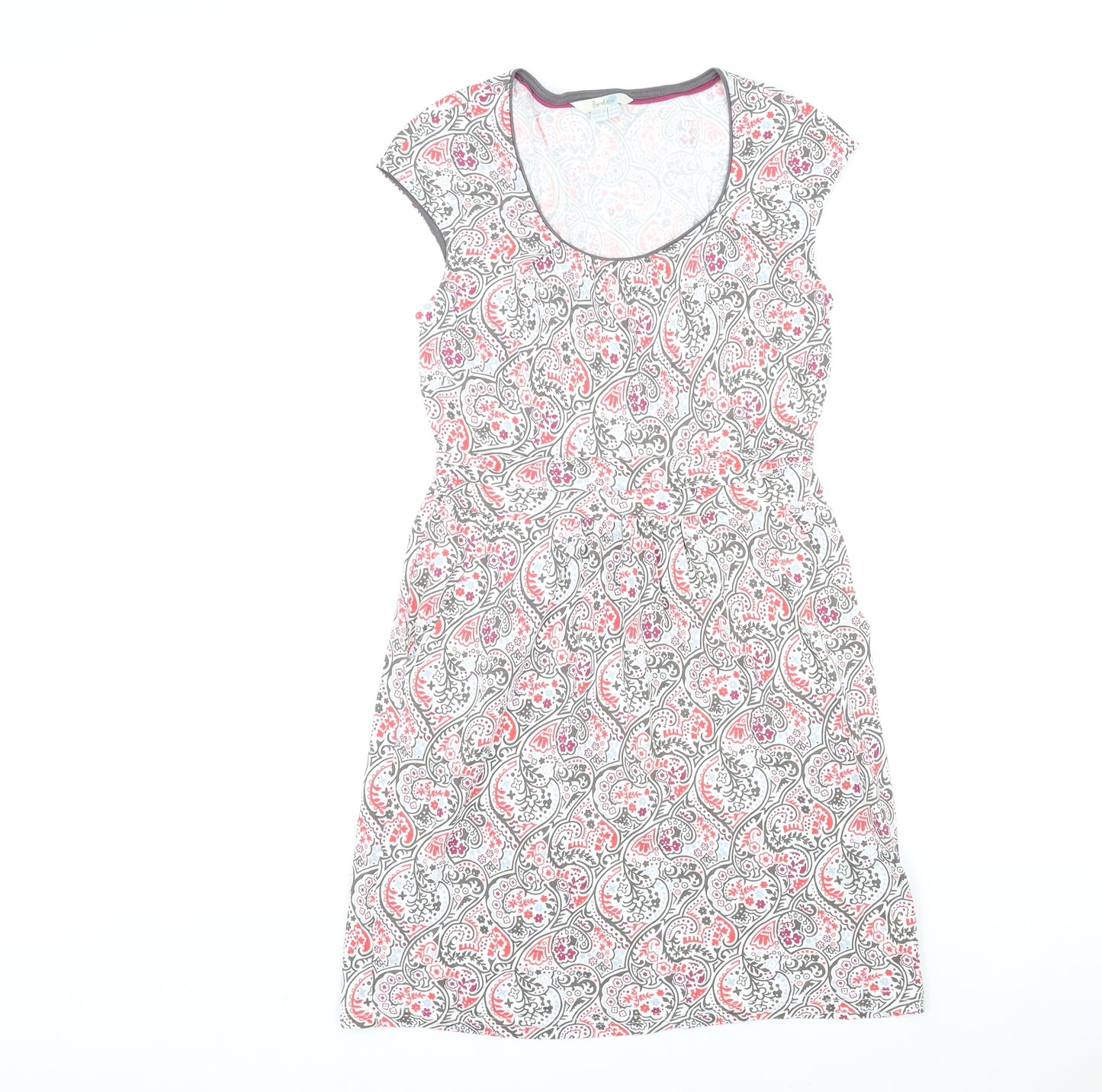 Boden Womens Multicoloured Paisley Modal Mini Size 12 Round Neck Pullover