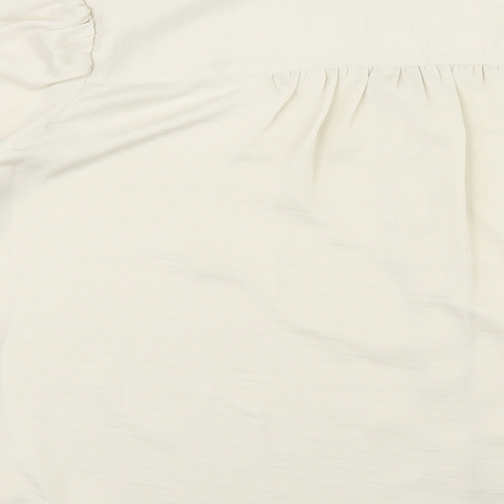 Per Una Womens Beige Polyester Basic Blouse Size 20 Round Neck