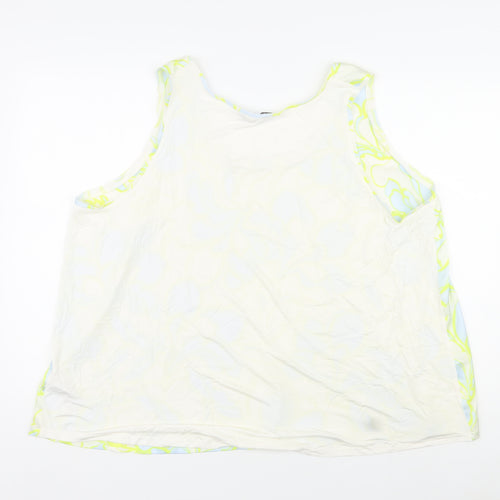 Marks and Spencer Womens Multicoloured Floral Polyester Basic Tank Size 24 Round Neck