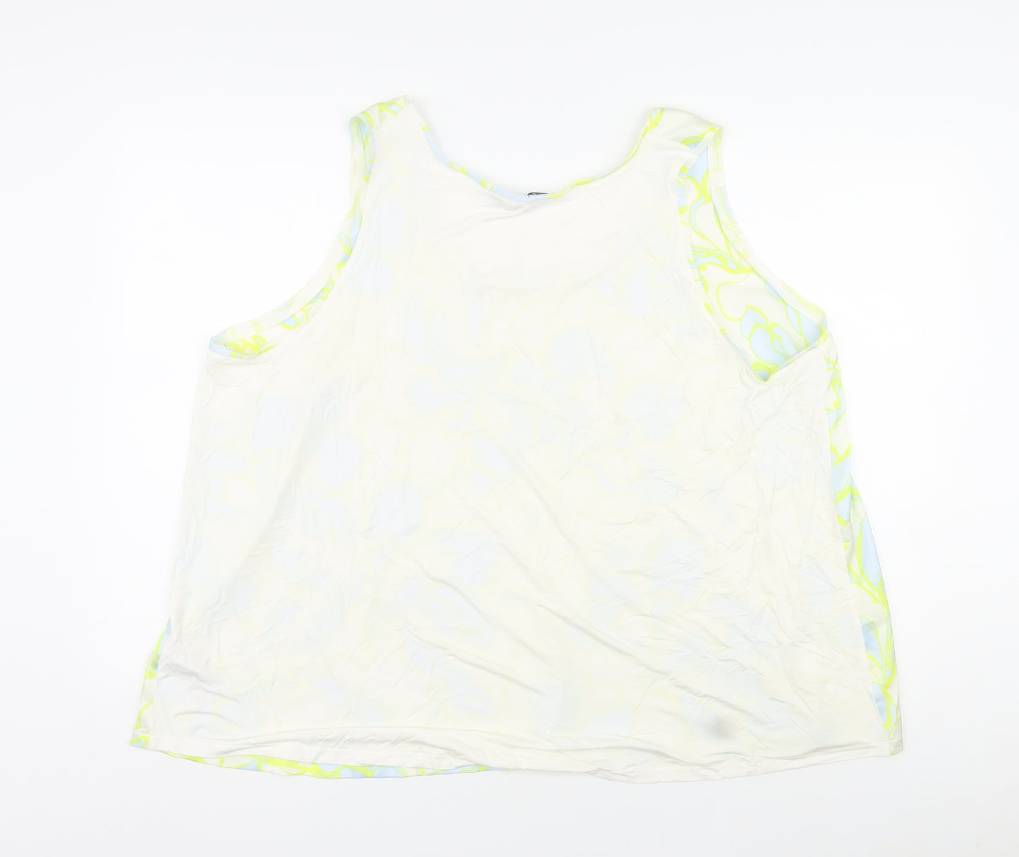 Marks and Spencer Womens Multicoloured Floral Polyester Basic Tank Size 24 Round Neck