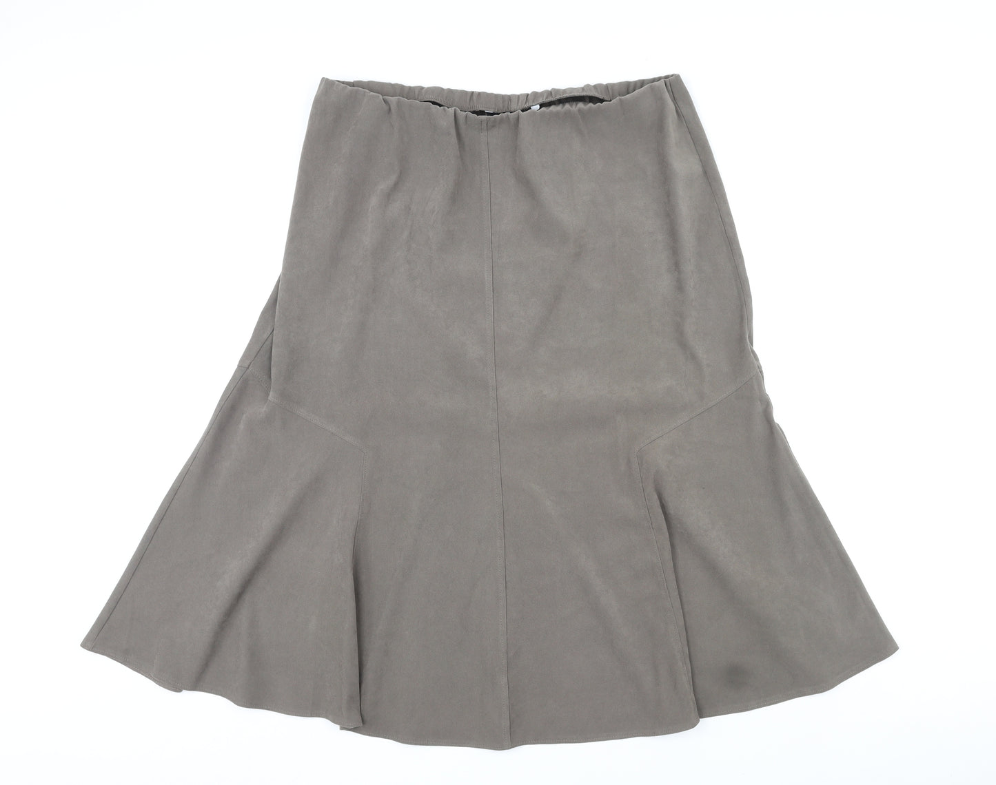 Bonmarché Womens Grey Polyester A-Line Skirt Size 16