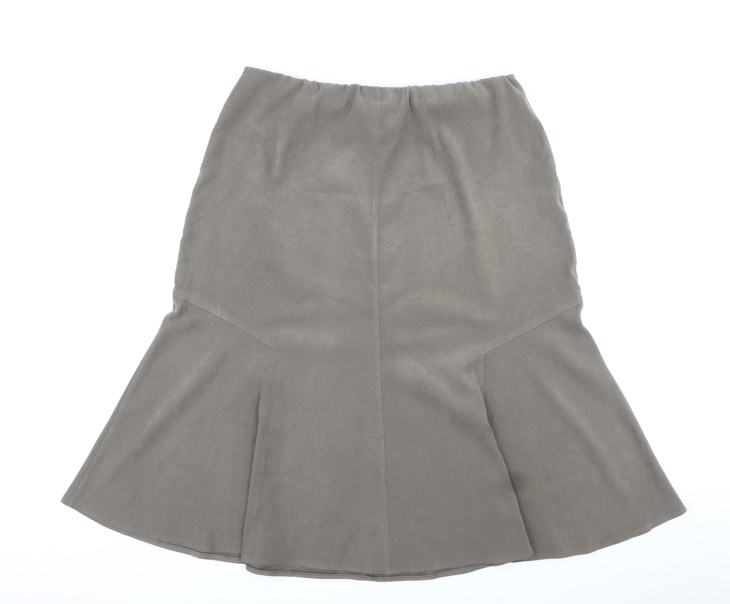 Bonmarché Womens Grey Polyester A-Line Skirt Size 16