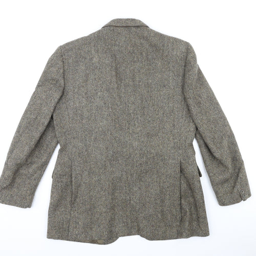 St Michael Mens Green Wool Jacket Blazer Size 42 Regular - Chest Size 41/42