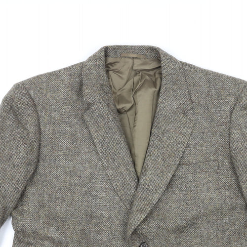St Michael Mens Green Wool Jacket Blazer Size 42 Regular - Chest Size 41/42
