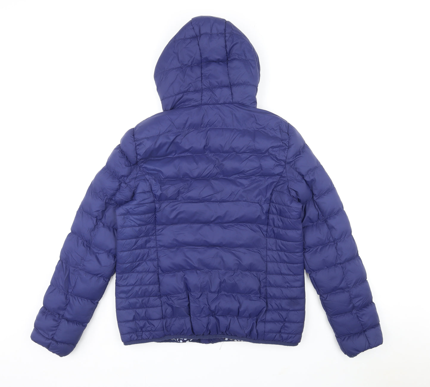 Crew Clothing Womens Blue Puffer Jacket Coat Size 12 Zip