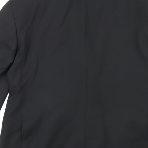 Marks and Spencer Mens Black Polyester Jacket Blazer Size 38 Regular