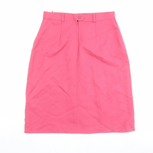 Tamco Womens Pink Polyester A-Line Skirt Size 30 in Zip