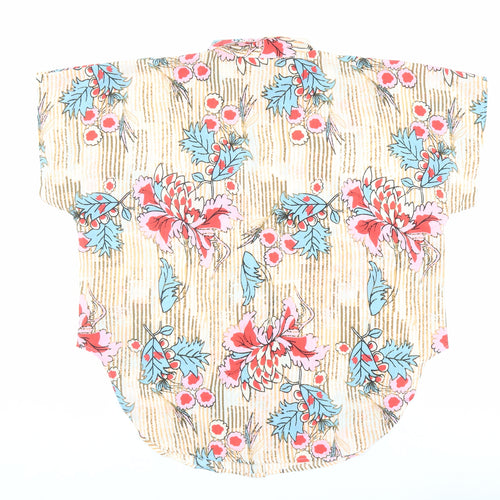 Cupshe Womens Multicoloured Geometric Polyester Basic Button-Up Size S Collared - Striped Floral