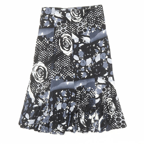 Saloos Womens Multicoloured Geometric Viscose Trumpet Skirt Size M
