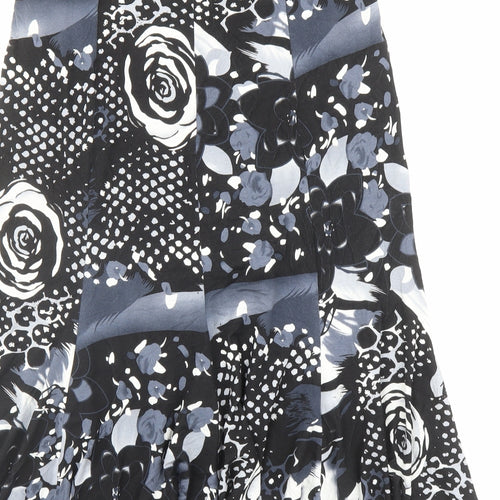 Saloos Womens Multicoloured Geometric Viscose Trumpet Skirt Size M