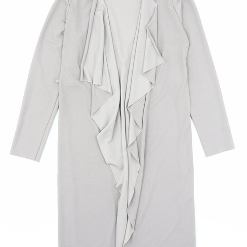 Select Womens Grey Polyester Kimono Blouse Size 10 V-Neck - Open