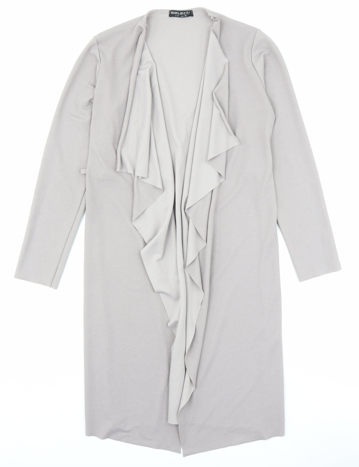 Select Womens Grey Polyester Kimono Blouse Size 10 V-Neck - Open