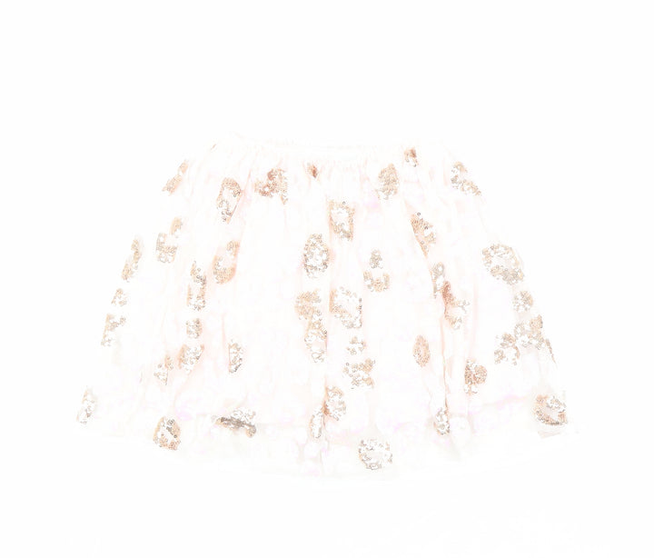 Sista B Girls Pink Polyester Tutu Skirt Size 6 Years Regular Pull On - Sequin Layered