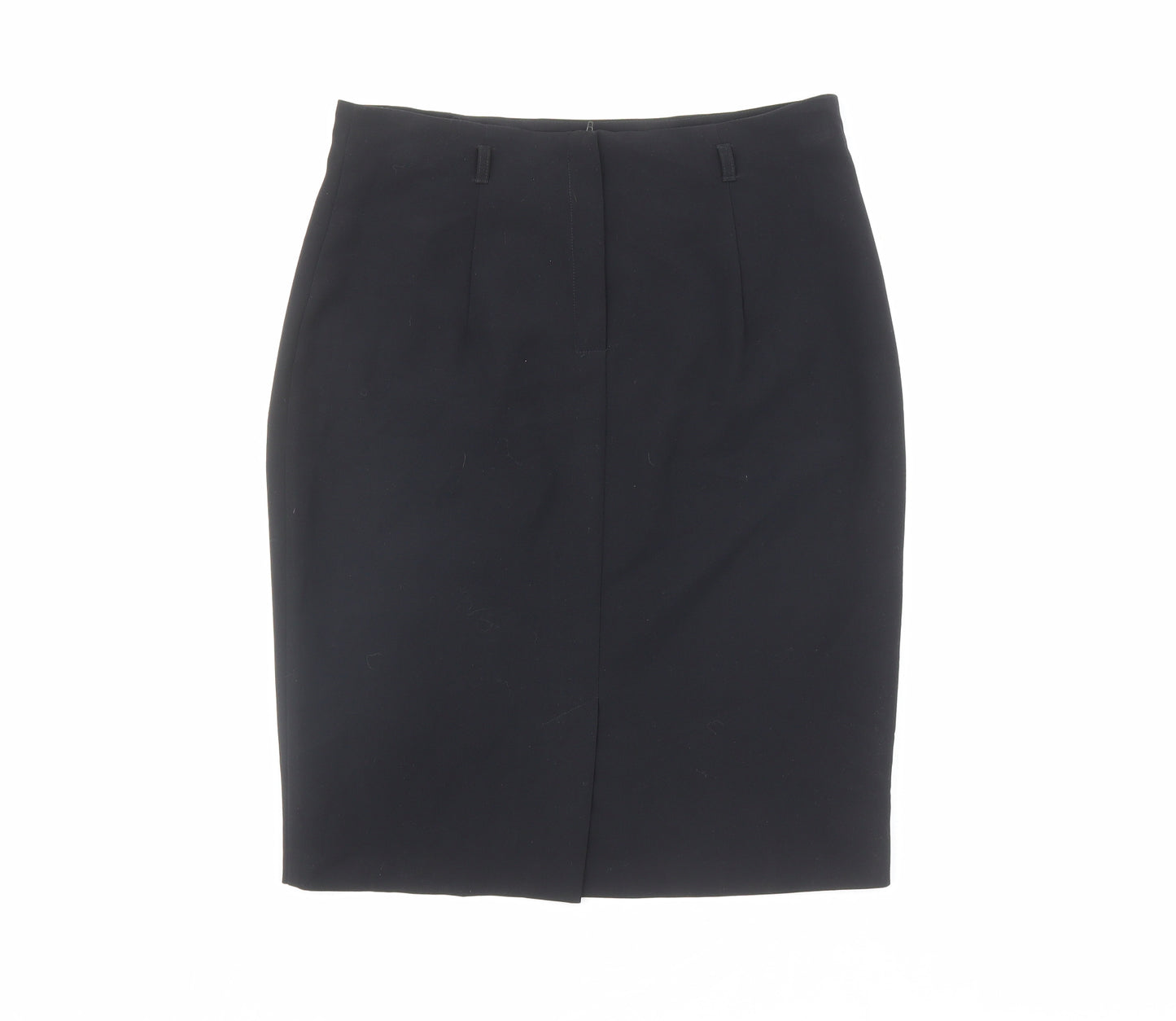 Marks and Spencer Womens Blue Polyester Straight & Pencil Skirt Size 14 Zip
