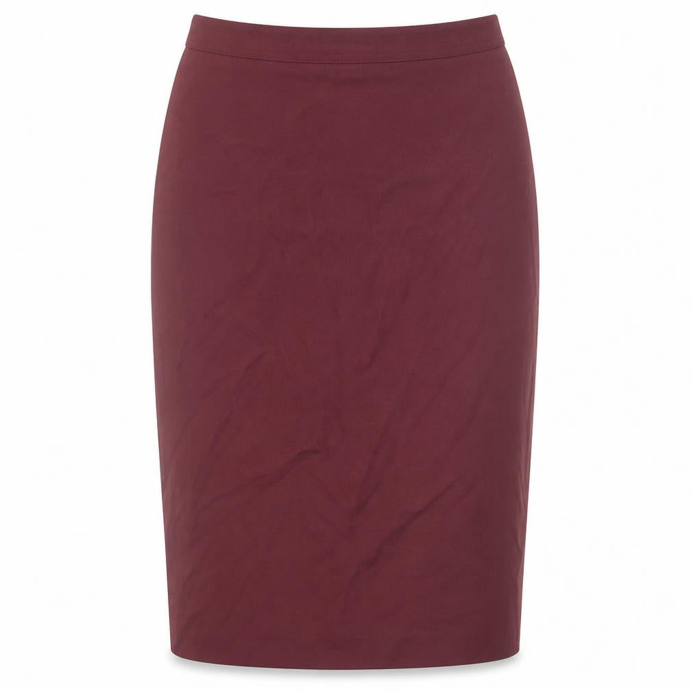 White Stag Womens Red Polyester Straight & Pencil Skirt Size 28 in Zip