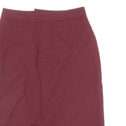 White Stag Womens Red Polyester Straight & Pencil Skirt Size 28 in Zip