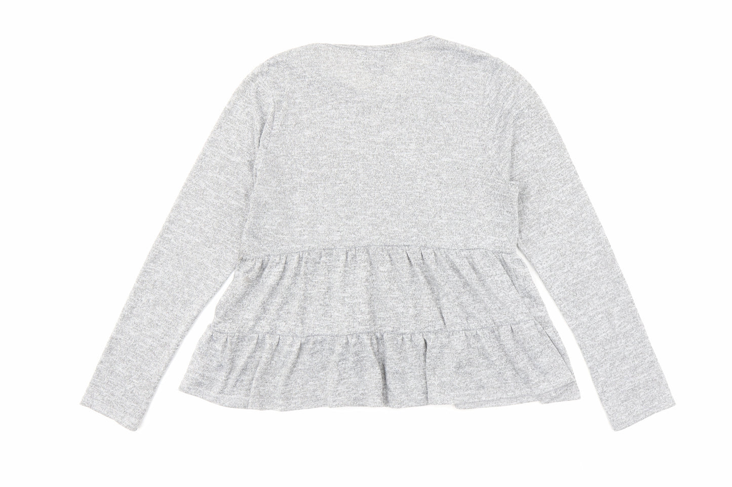 New Look Womens Grey Round Neck Polyester Pullover Jumper Size M