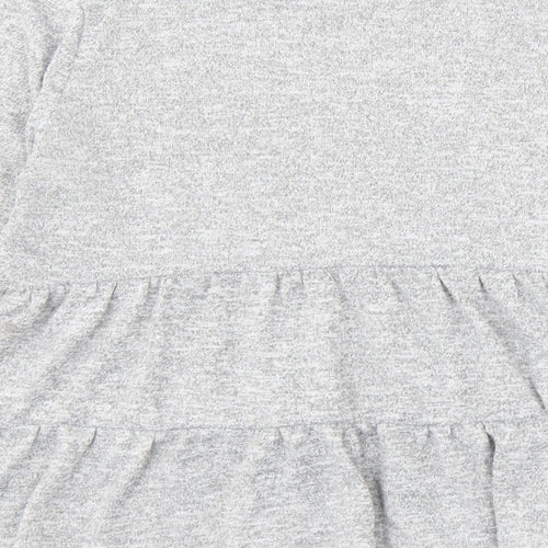 New Look Womens Grey Round Neck Polyester Pullover Jumper Size M