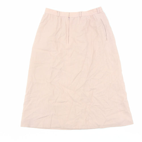 Ports International Womens Pink Polyester A-Line Skirt Size 10 Zip
