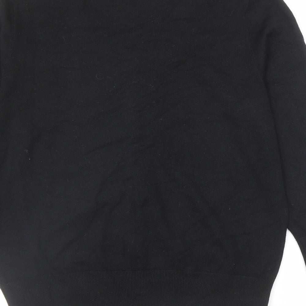 Wallis Womens Black Round Neck Viscose Cardigan Jumper Size 14