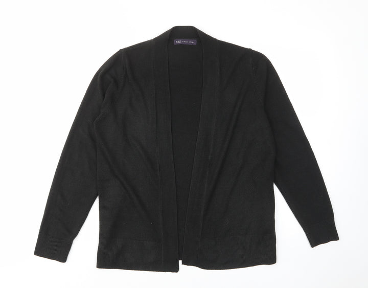 Marks and Spencer Womens Black V-Neck Acrylic Cardigan Jumper Size L