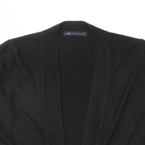 Marks and Spencer Womens Black V-Neck Acrylic Cardigan Jumper Size L