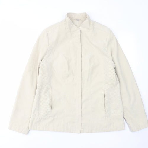 Klass Womens Beige Jacket Size 14 Zip - Inside pocket