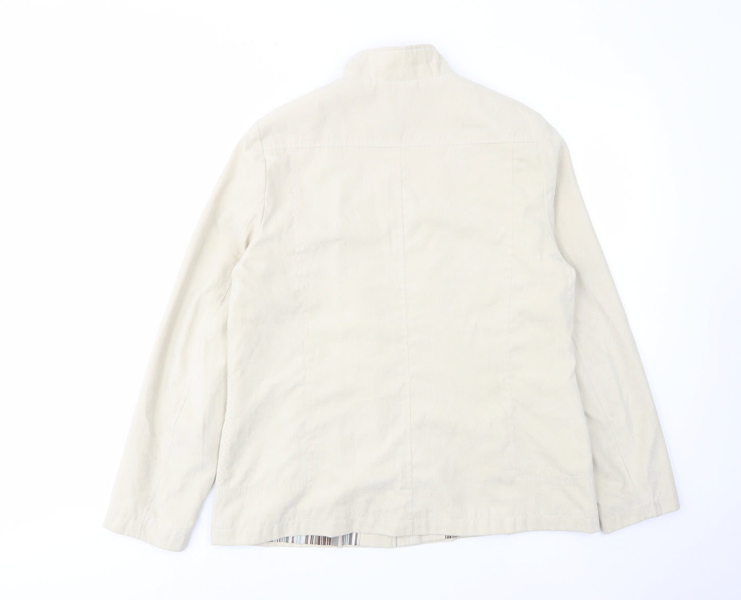 Klass Womens Beige Jacket Size 14 Zip - Inside pocket
