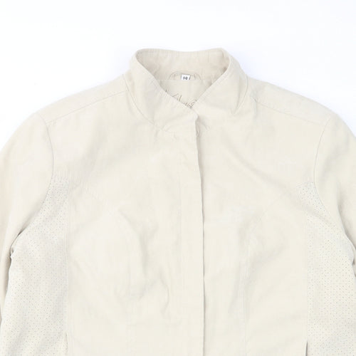 Klass Womens Beige Jacket Size 14 Zip - Inside pocket