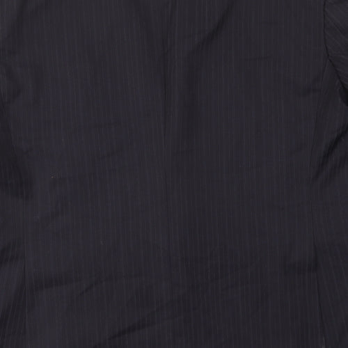 Marks and Spencer Mens Black Striped Wool Jacket Suit Jacket Size 48 Regular - Inside pockets
