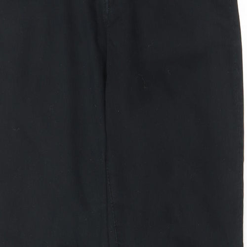 YesYes Womens Black Cotton Skinny Jeans Size 10 L28 in Regular Zip - Pockets