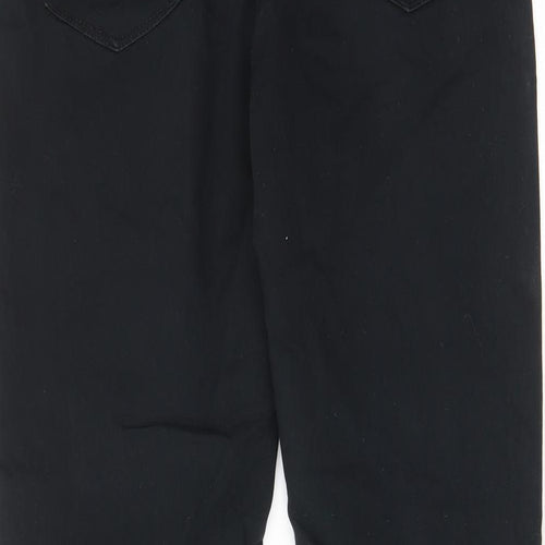 YesYes Womens Black Cotton Skinny Jeans Size 10 L28 in Regular Zip - Pockets