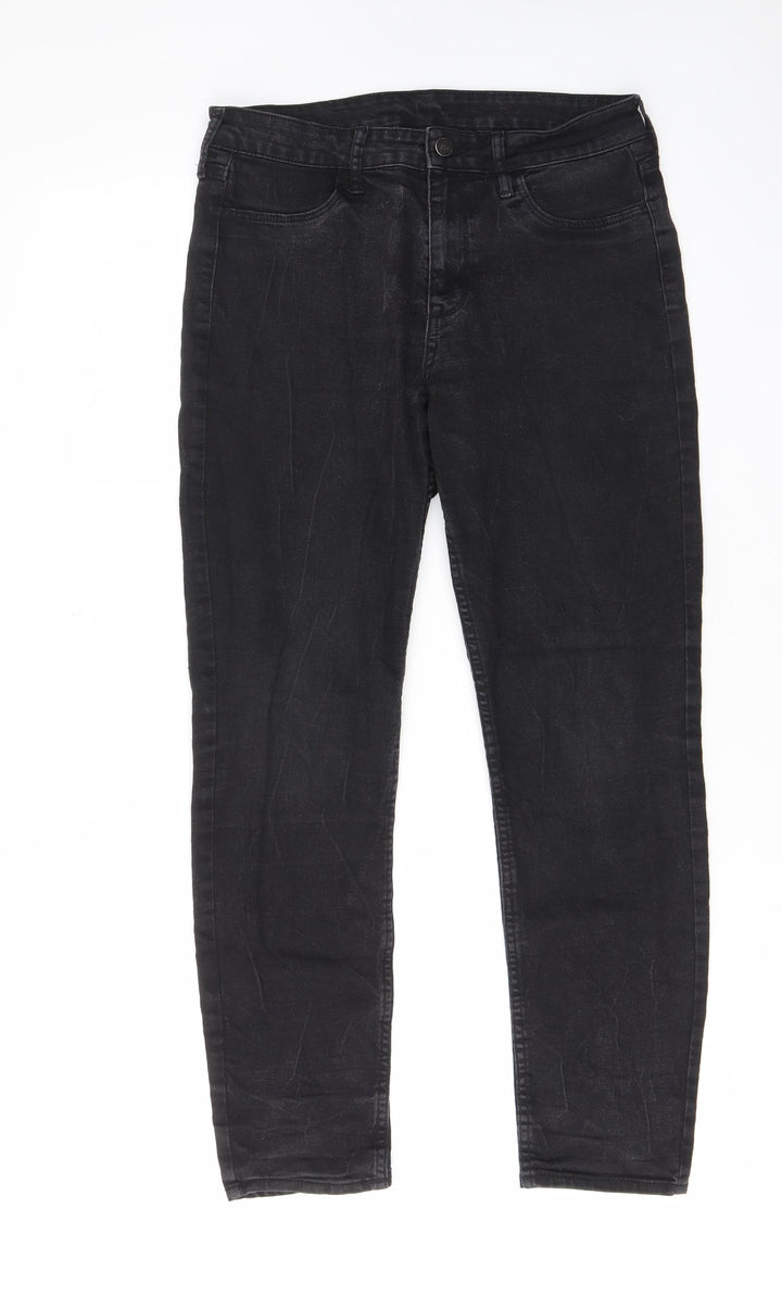 H&M Womens Black Cotton Skinny Jeans Size 29 in L27 in Regular Zip - Pockets