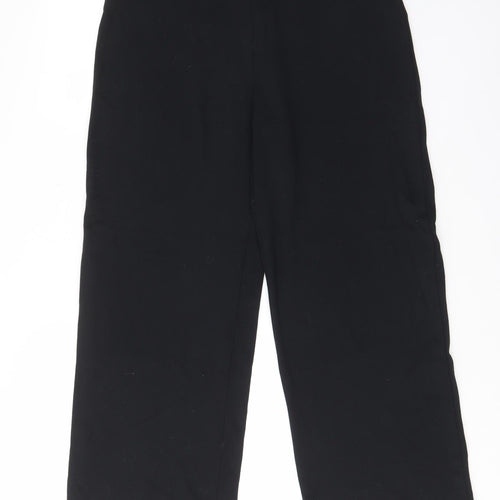 Marks and Spencer Womens Black Viscose Trousers Size 16 L28 in Regular - Elastic waist