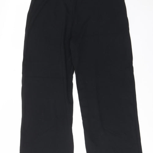 Marks and Spencer Womens Black Viscose Trousers Size 16 L28 in Regular - Elastic waist