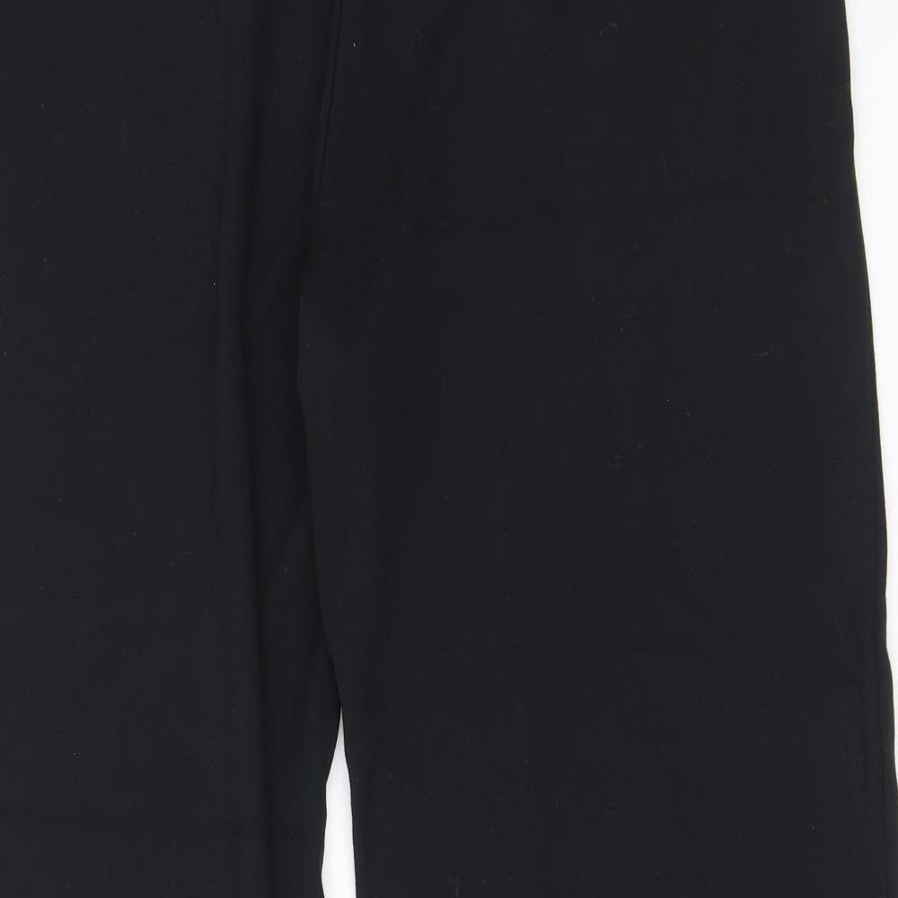 Marks and Spencer Womens Black Viscose Trousers Size 16 L28 in Regular - Elastic waist