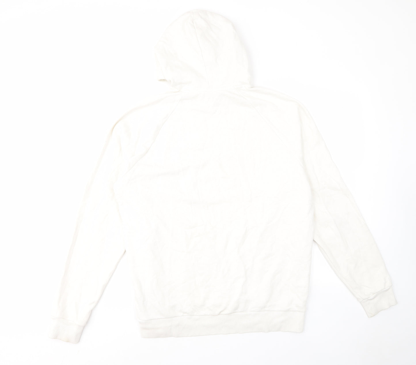 Under armour Mens White Cotton Pullover Hoodie Size L - Logo, Pockets