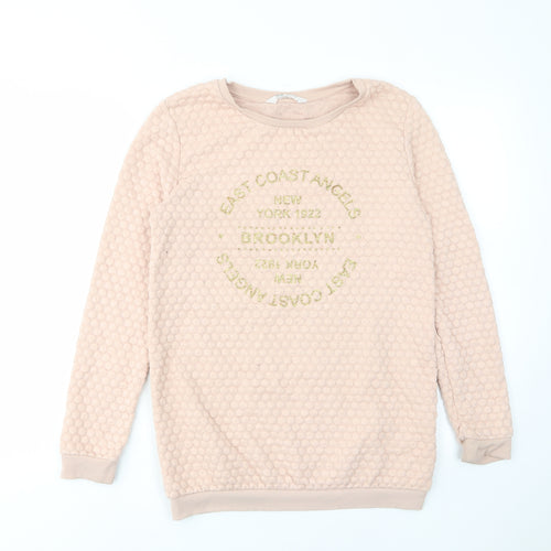 H&M Girls Pink Polyester Pullover Sweatshirt Size 14-15 Years Pullover - East Coast Angels