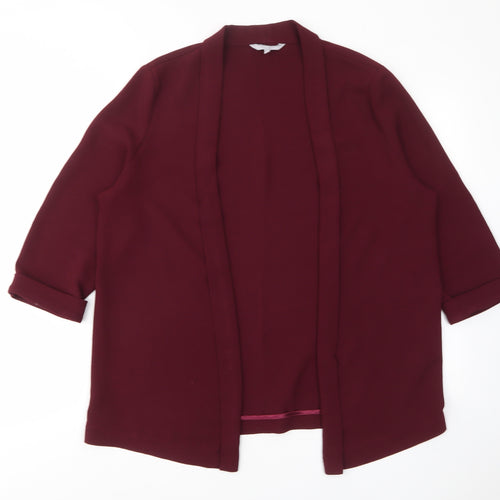 Red Herring Womens Red Jacket Blazer Size 14 - Open