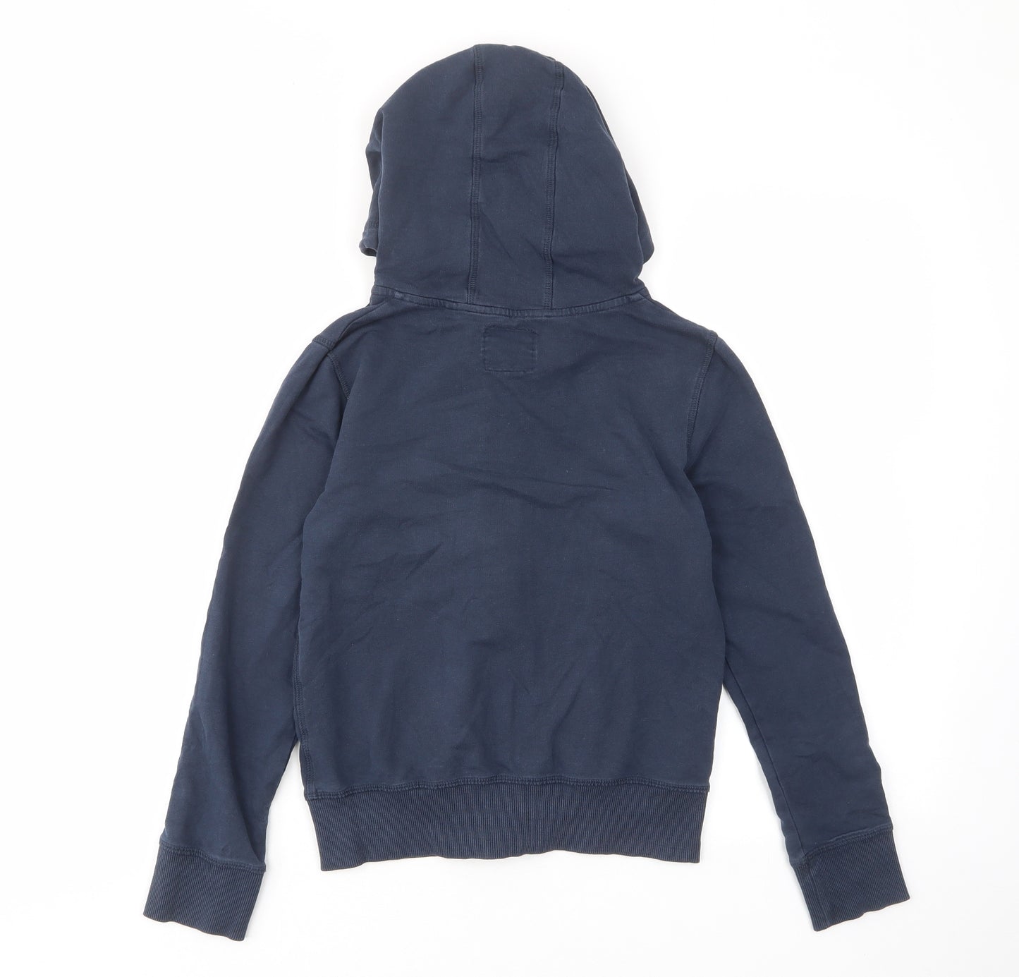 NEXT Girls Blue Cotton Full Zip Hoodie Size 11 Years Zip - Embroided, Stars, Pockets